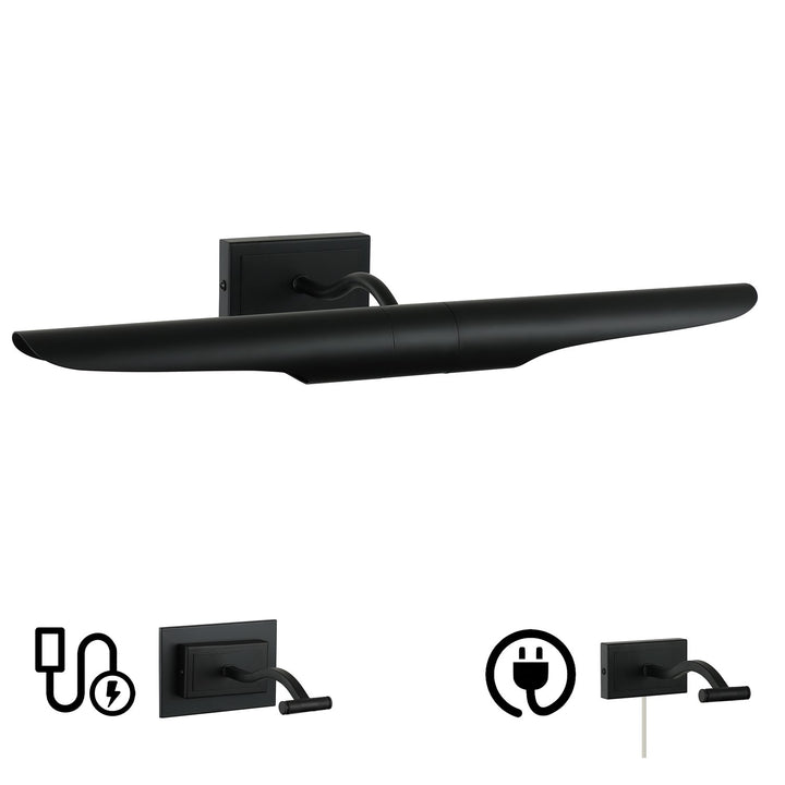 2 Light Matte Black Picture Light by Dainolite