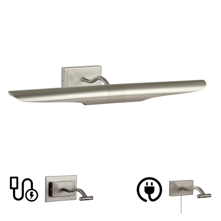 2 Light Satin Chrome Picture Light by Dainolite
