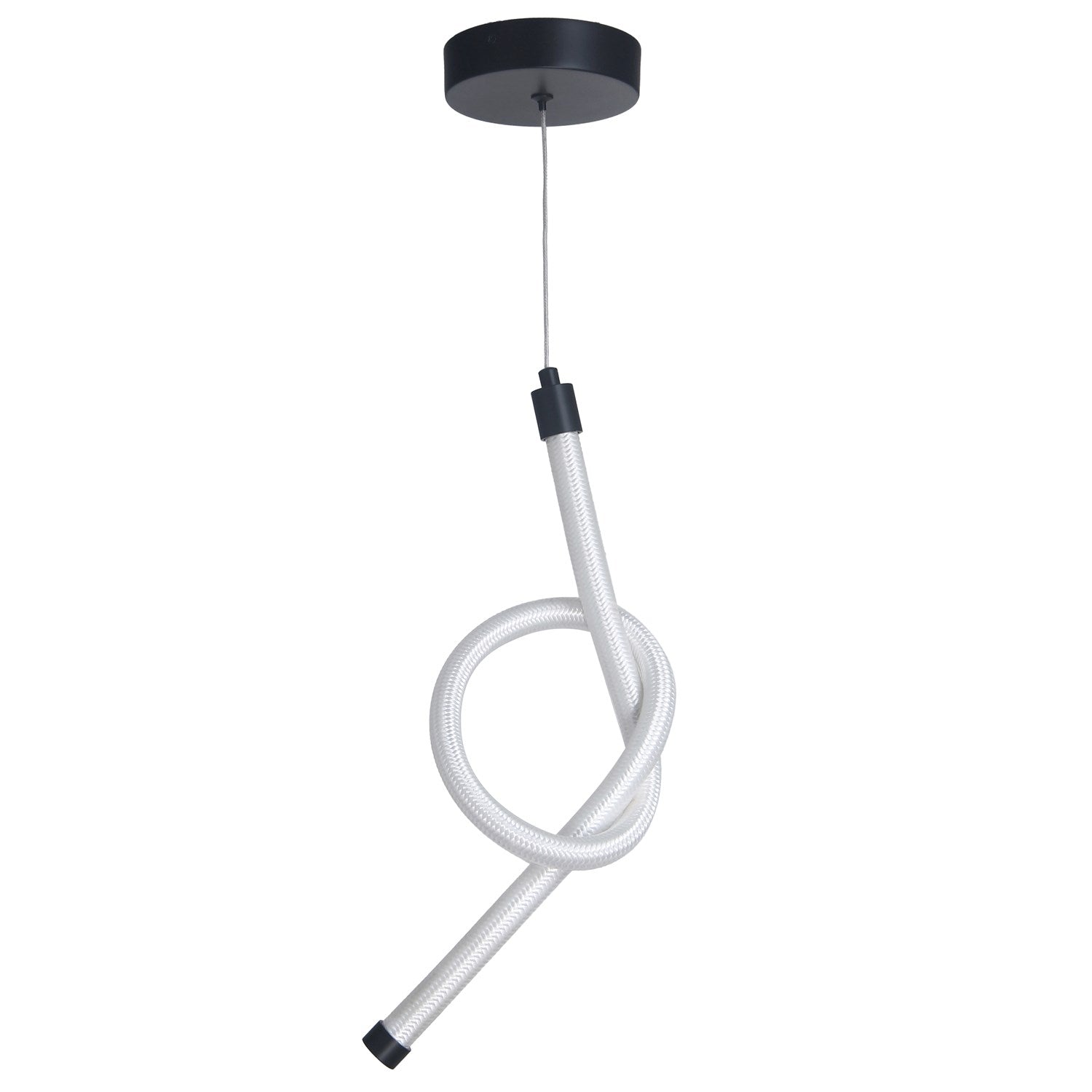 10W Pendant In Matte Black W/ White Silicone Diffuser by Dainolite