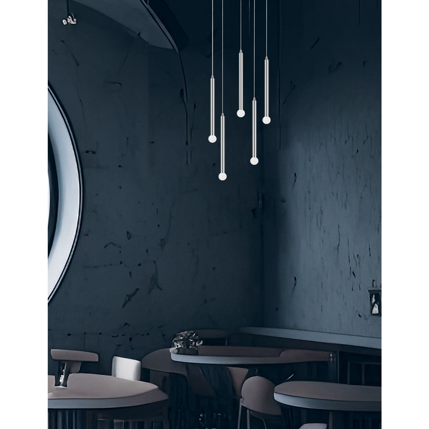 5 Light Pendant In Polished Chrome