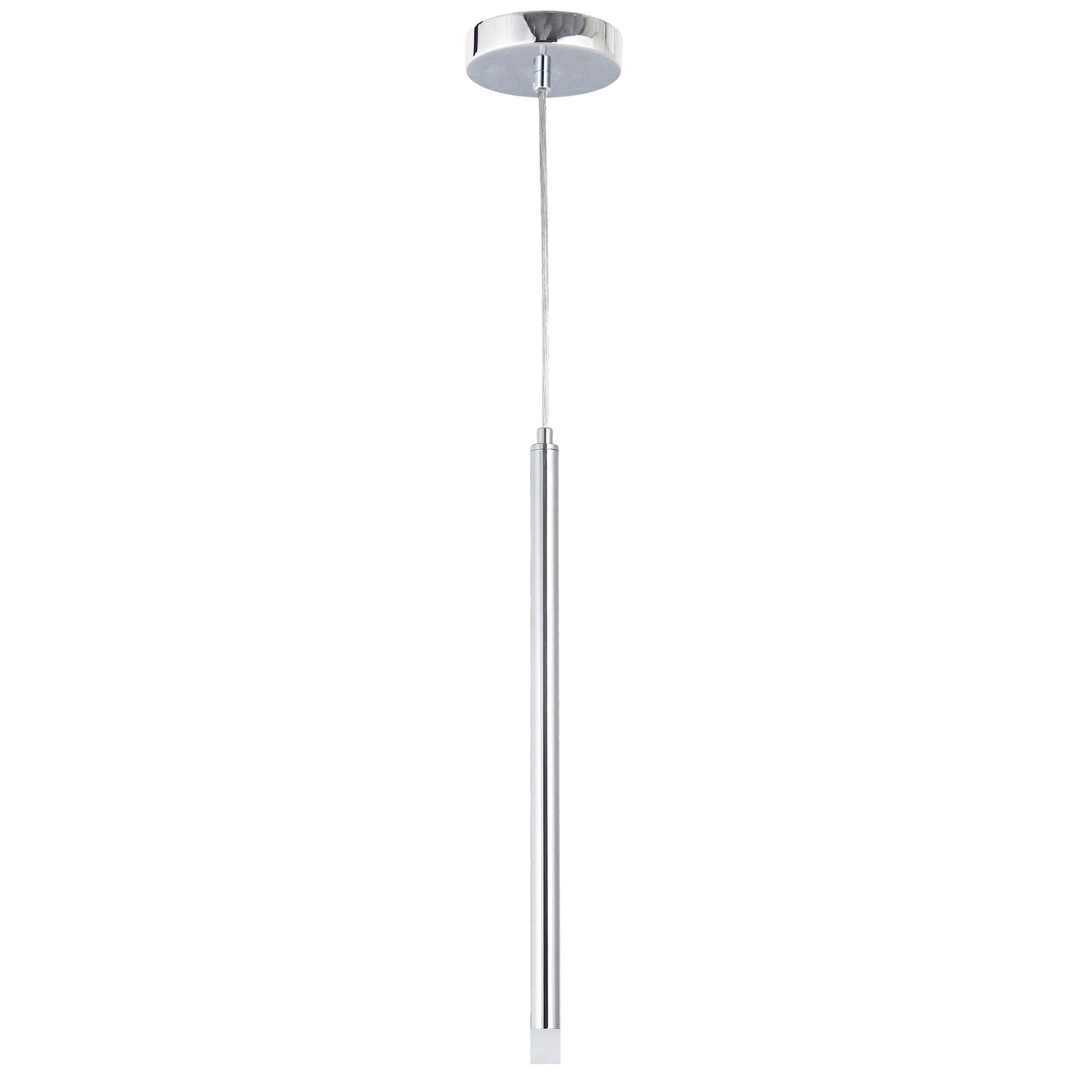 3W Pendant Polished Chrome With Frosted Acrylic Diffuser by Dainolite