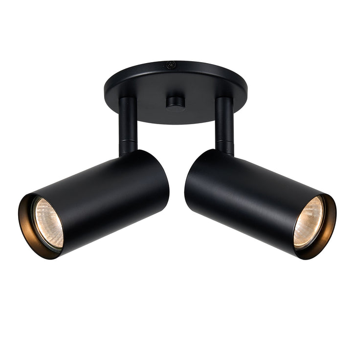 2 Light Spot Light In Matte Black by Dainolite