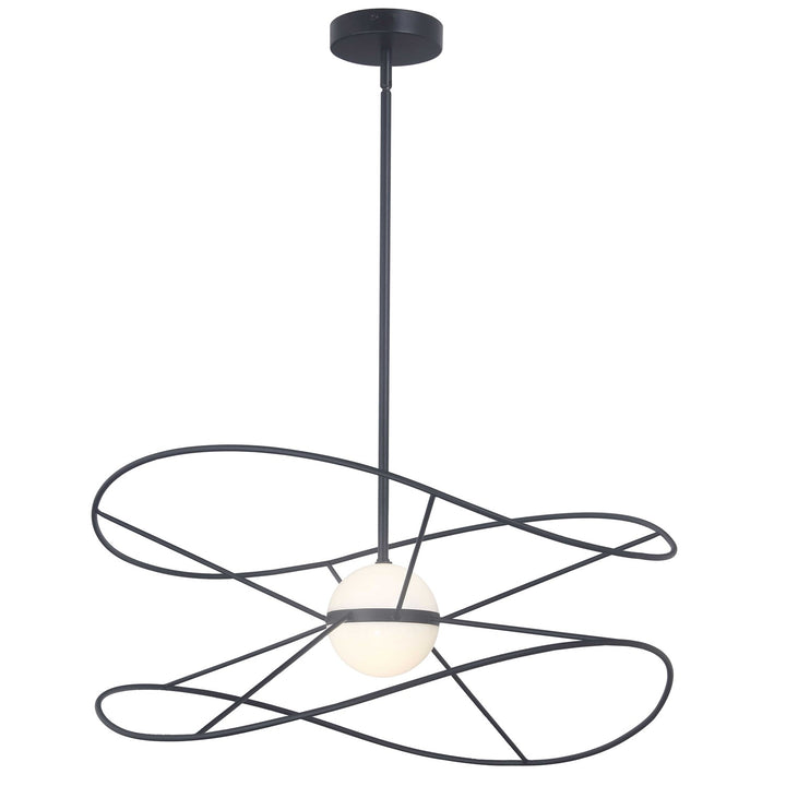 20W Pendant Matte Black With White Acrylic Diffusers by Dainolite