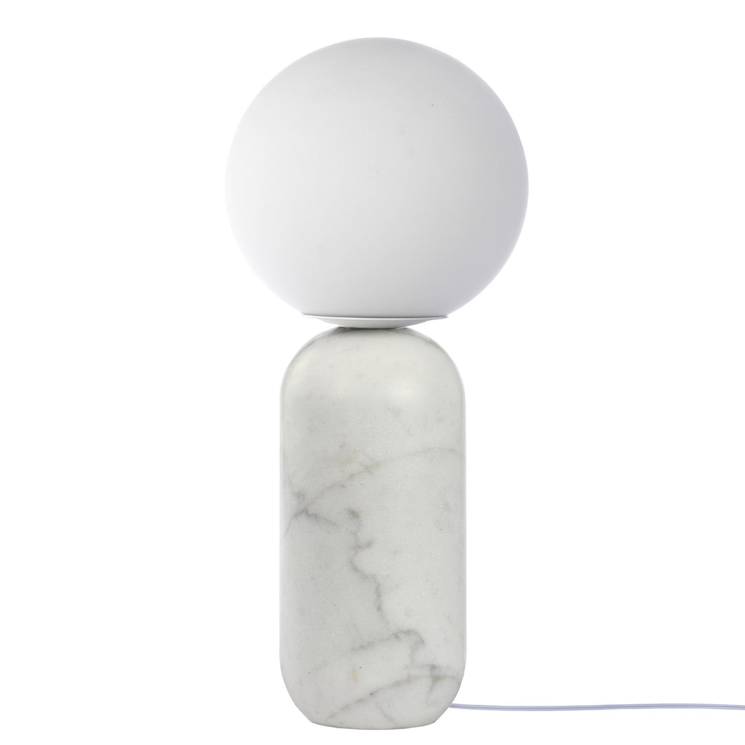 1 Light Alabaster Table Lamp W/ Opal Glass by Dainolite