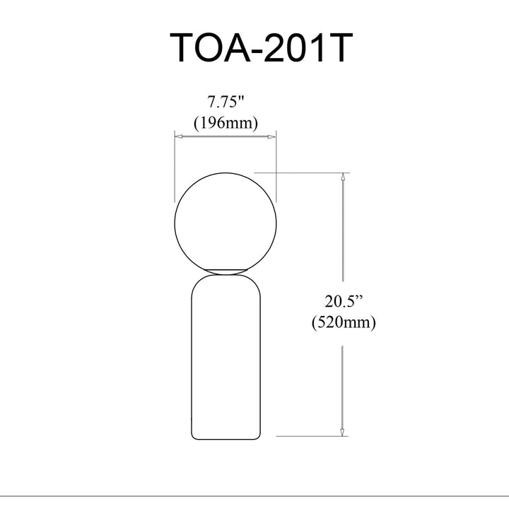 2 Light Table Lamp In Matte Black