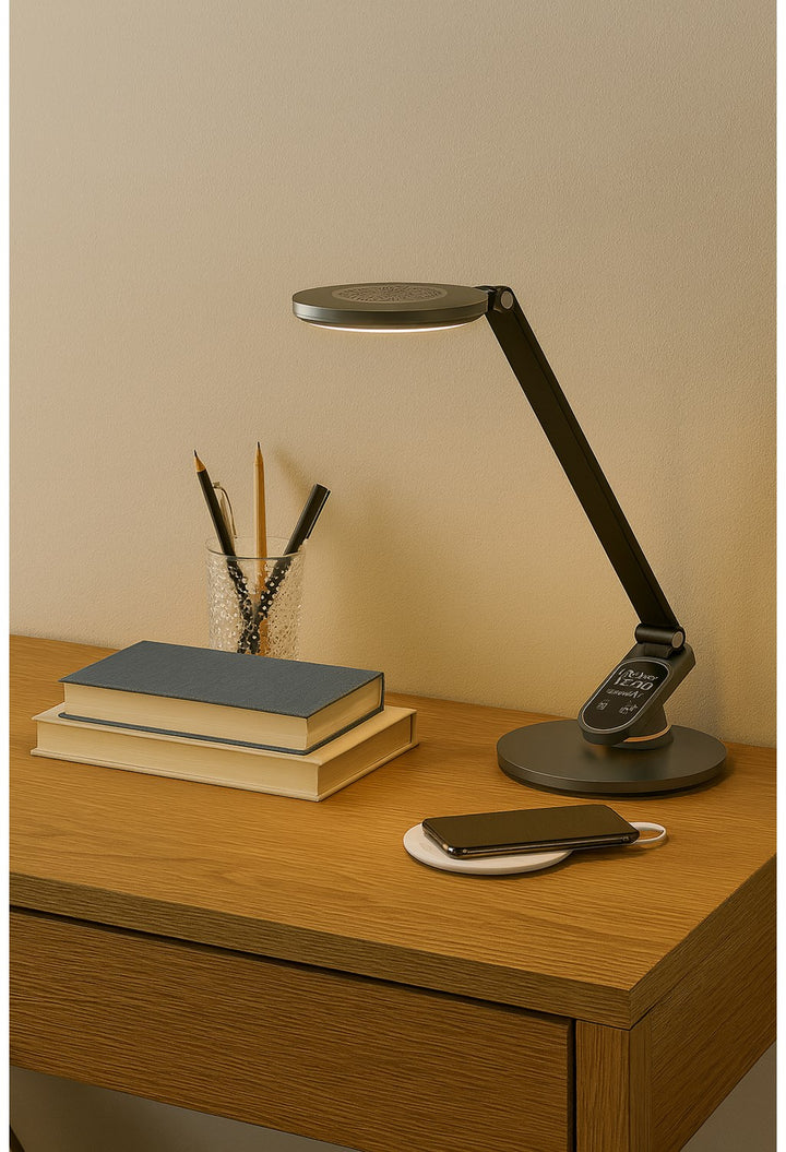 10W Table Lamp, Metallic Grey