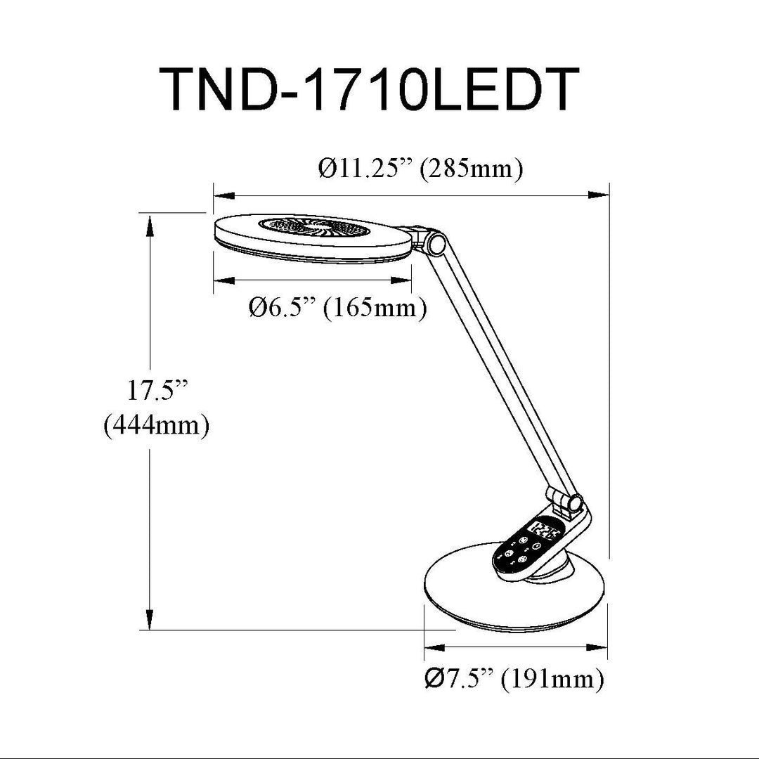 10W Table Lamp, Metallic Grey