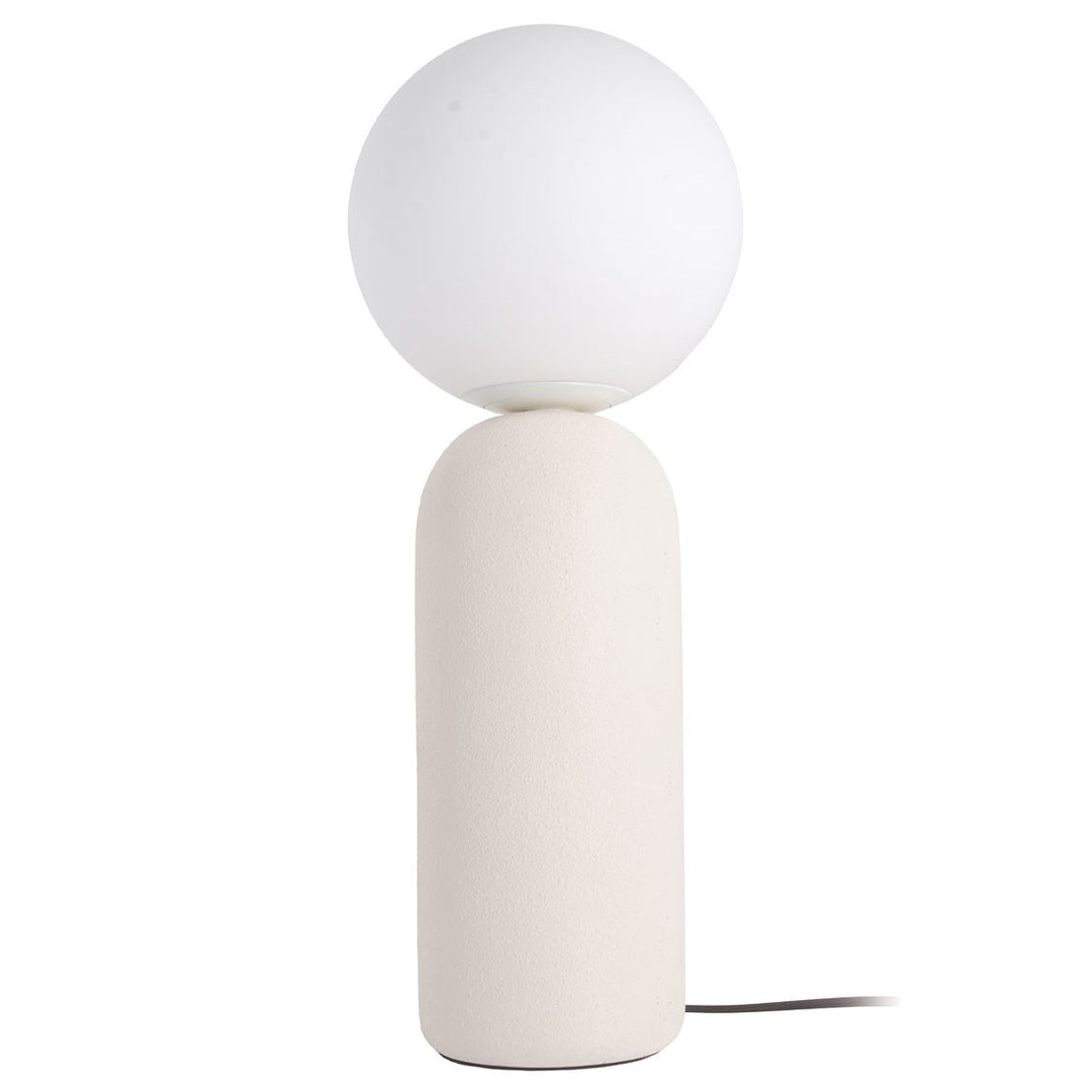 1 Light Incandescent  Table Matte White W/ White Glass by Dainolite