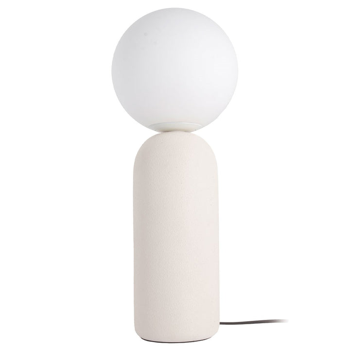 1 Light Incandescent  Table Matte White W/ White Glass by Dainolite