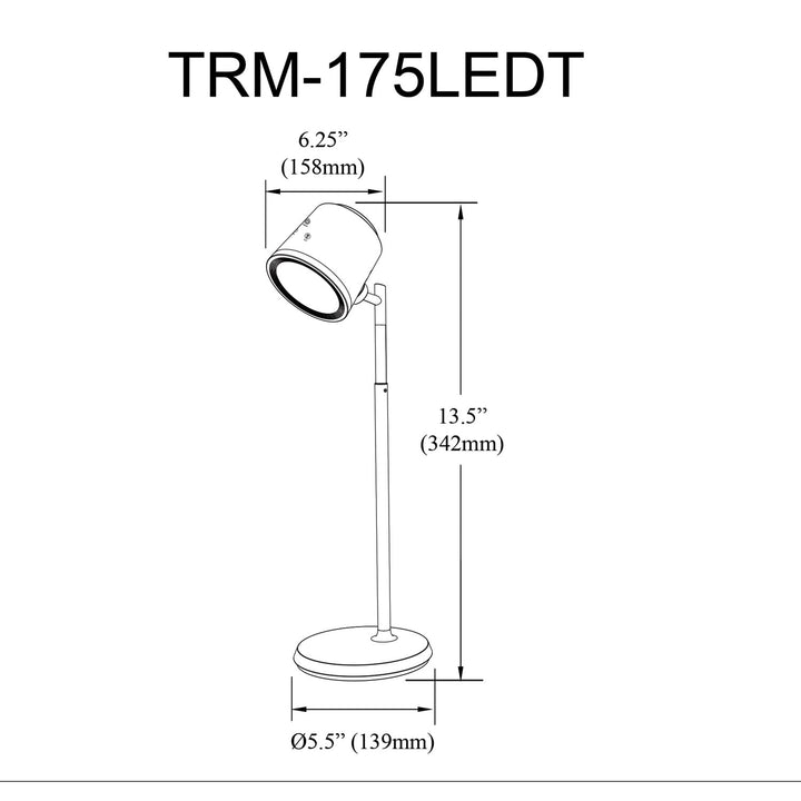 1 Light Incandescent  Table Matte White W/ White Glass