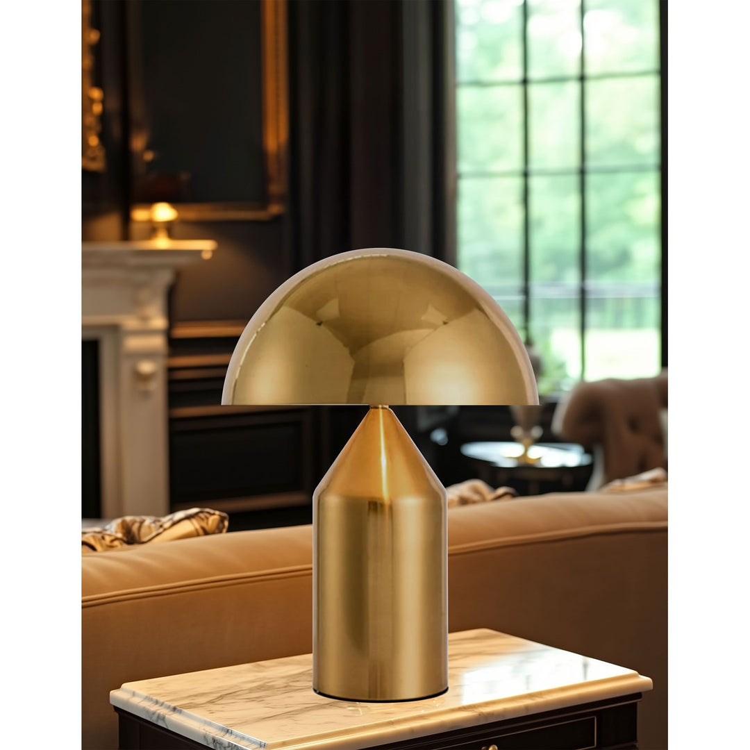 2 Light Table Lamp In Aged Brass
