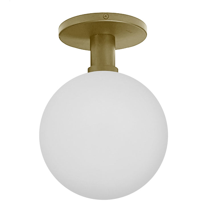 6W Wall Sconce, Aged Brass W/ Opal Glass by Dainolite