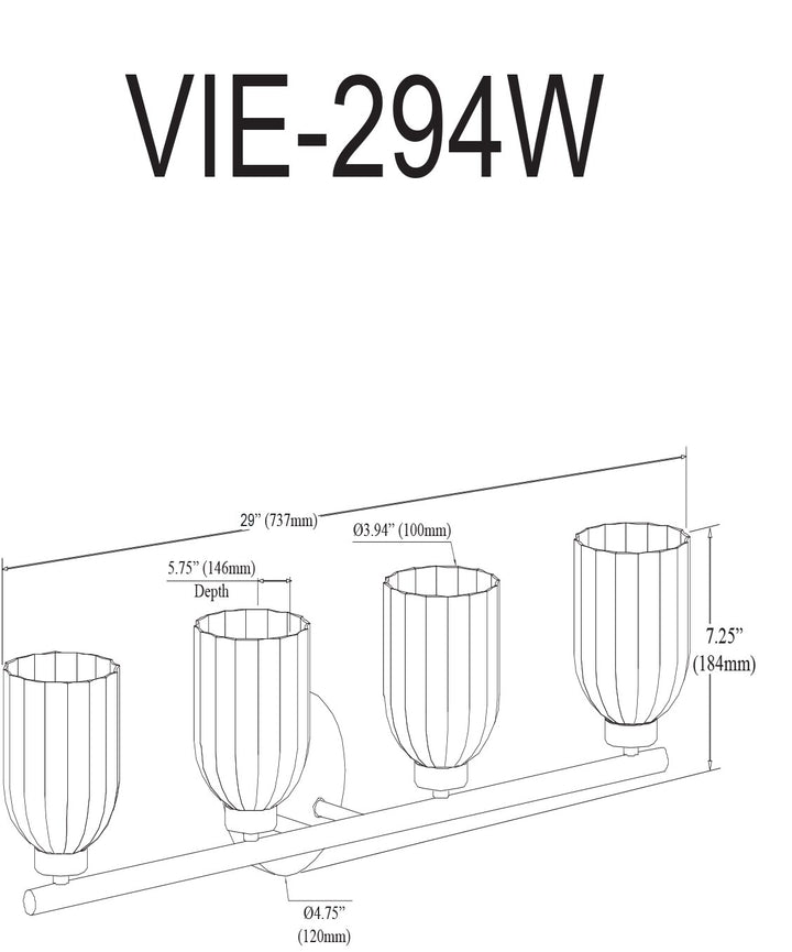 3 Light Incandescent Vanity Polished Chrome With Clear Ribbed Glass