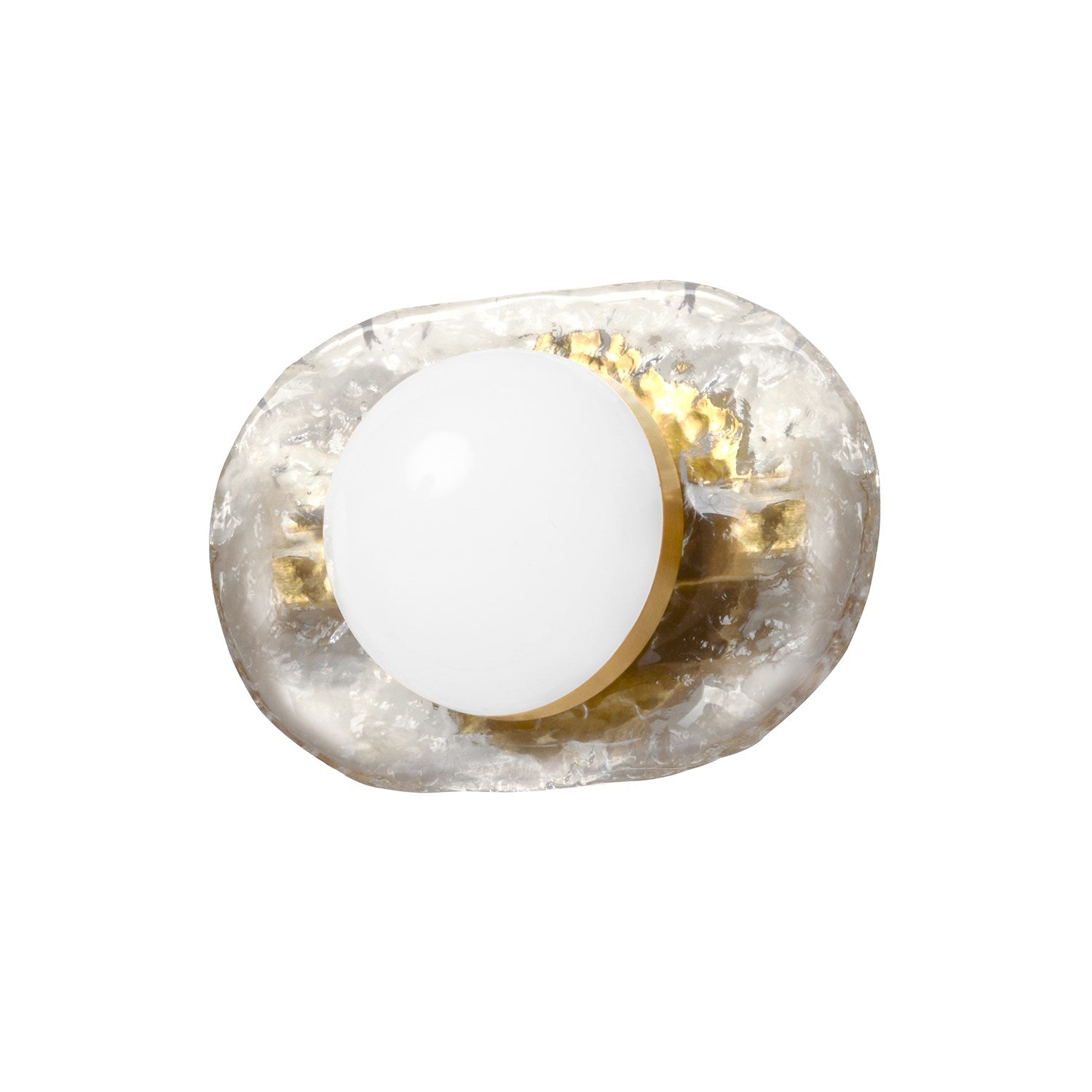 10W Wall Sconce Aged Brass With Clear Glass by Dainolite