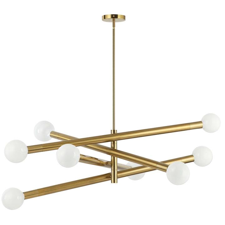 8 Light Incandescent Chandelier Aged Brass by Dainolite