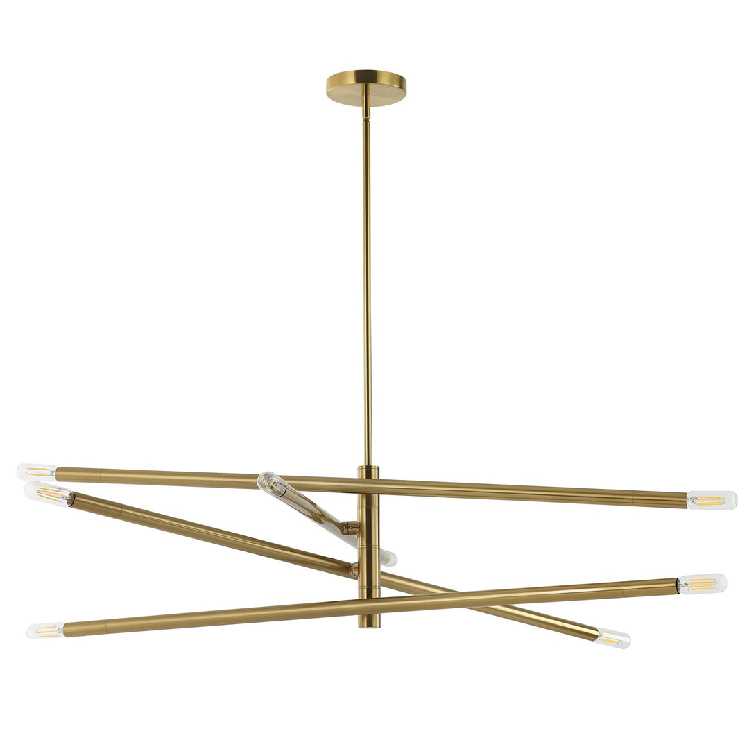 8 Light Incandescent Pendant In Aged Brass by Dainolite
