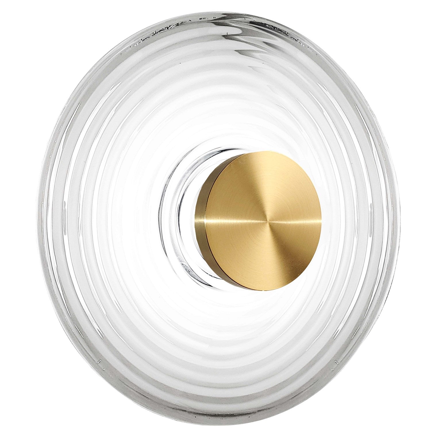 12W Wall Sconce Aged Brass With Clear Rippled Glass by Dainolite