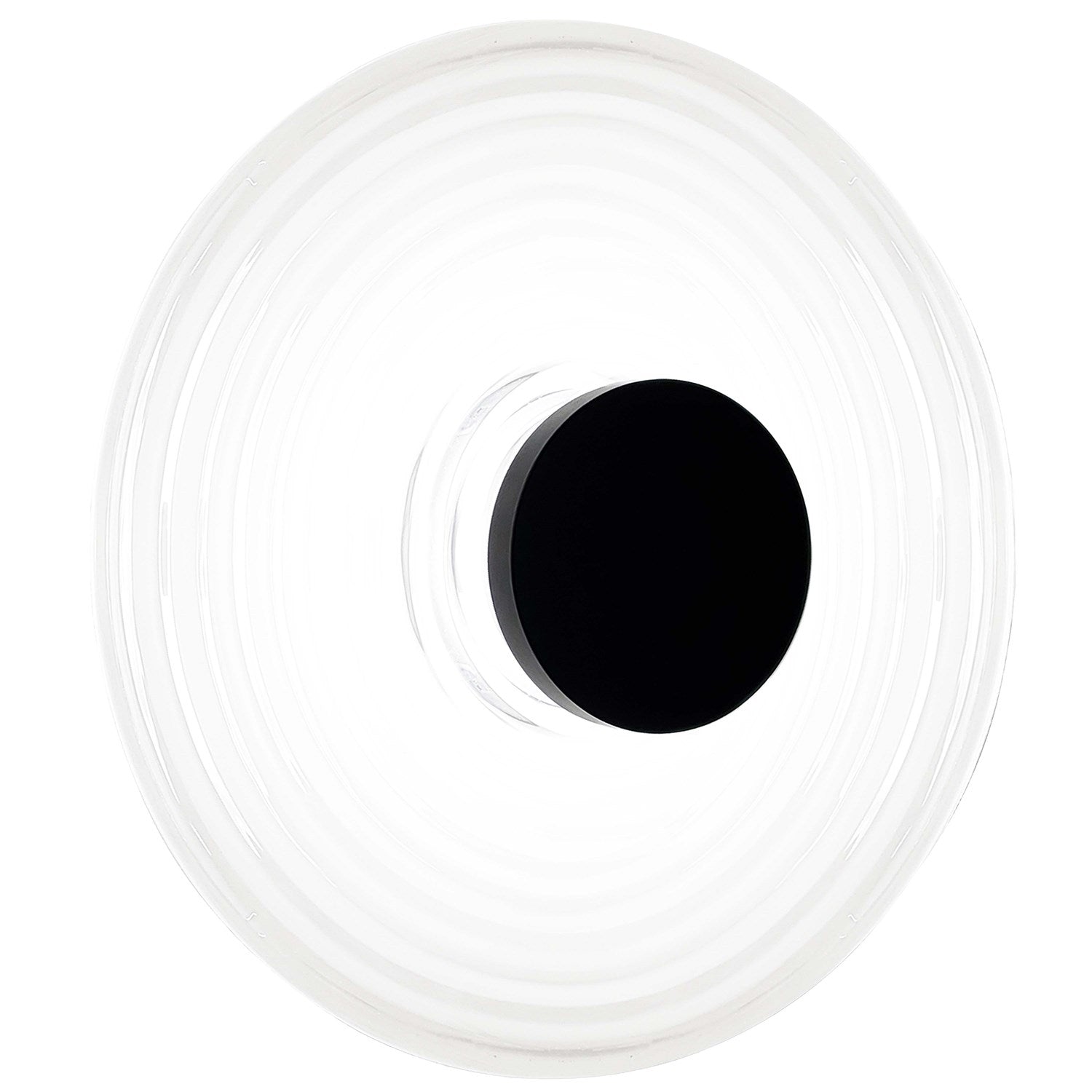12W Wall Sconce Matte Black With White Rippled Glass by Dainolite