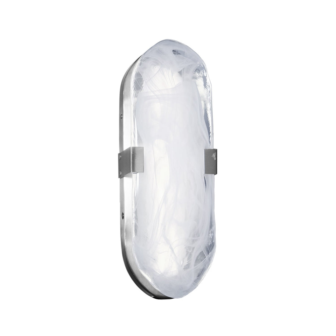 15W Polished Chrome Wall Sconce With Alabaster Glass by Dainolite