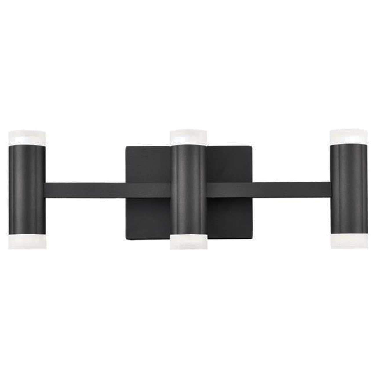 33W Led Vanity, Matte Black With A Frosted Acrylic Diffuser by Dainolite