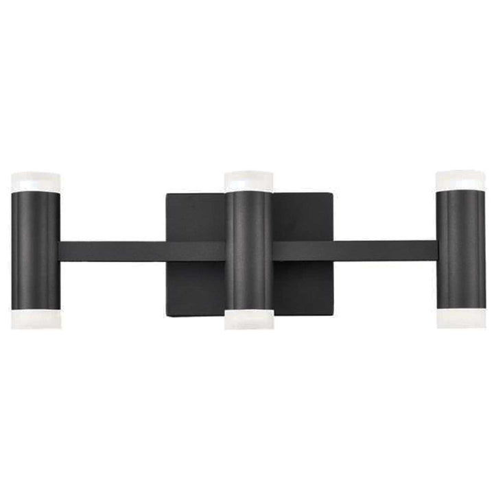 33W Led Vanity, Matte Black With A Frosted Acrylic Diffuser by Dainolite