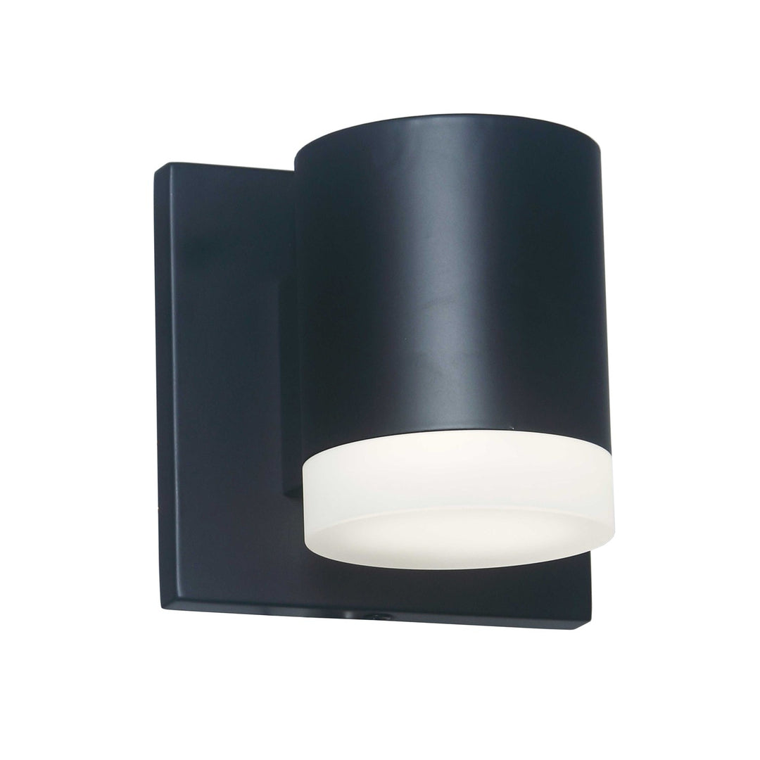 7W Wall Sconce, Matte Black W/ Frosted Acrylic Diffuser by Dainolite