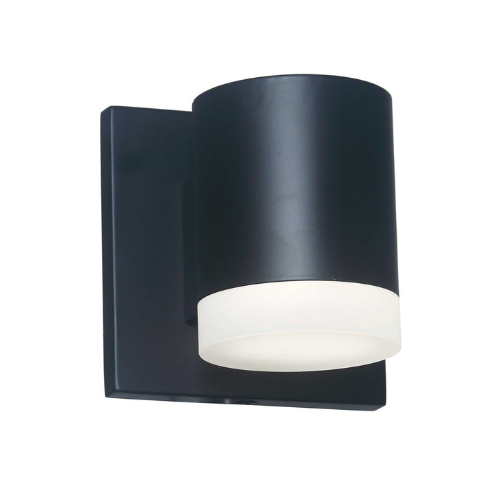 7W Wall Sconce, Matte Black W/ Frosted Acrylic Diffuser by Dainolite