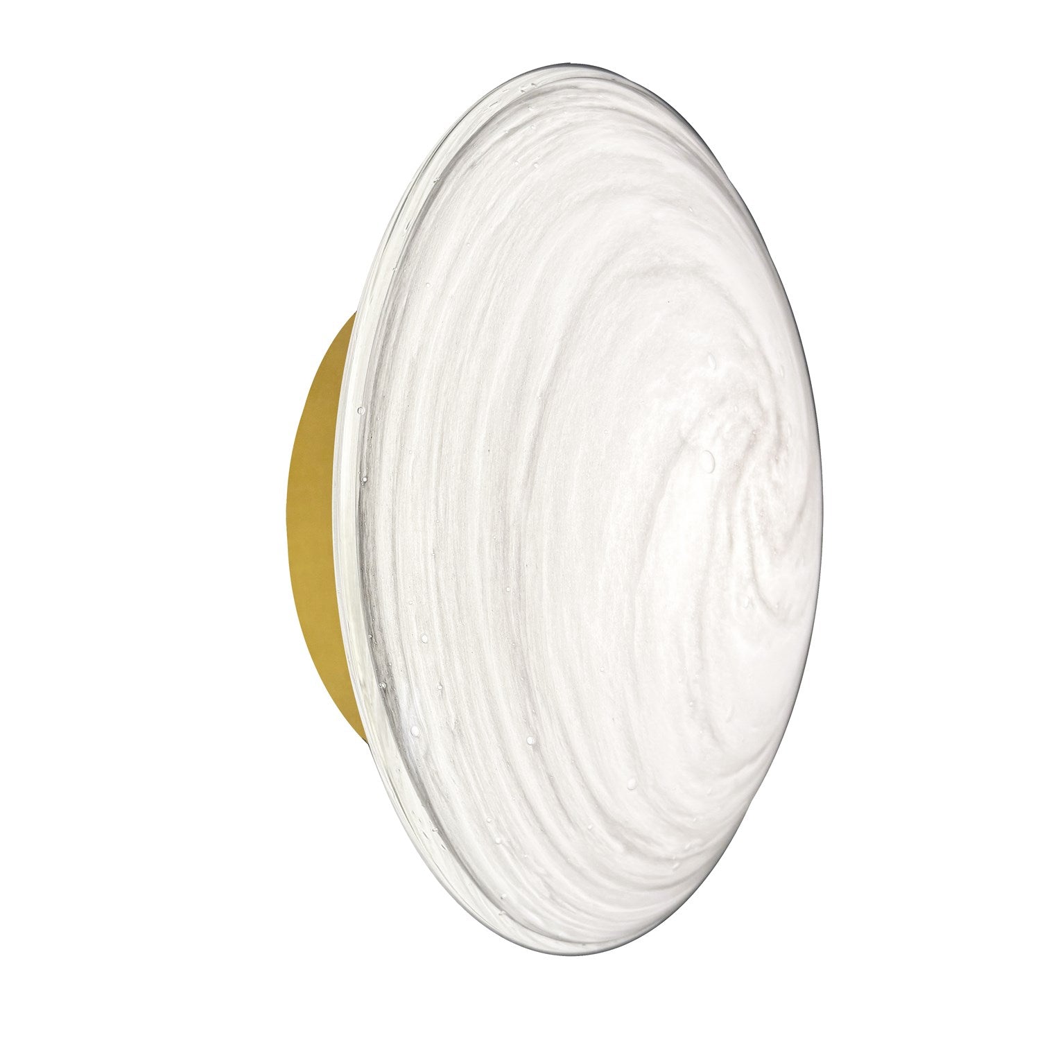 5W Wall Sconce In Aged Brass W/ Swirl Glass by Dainolite