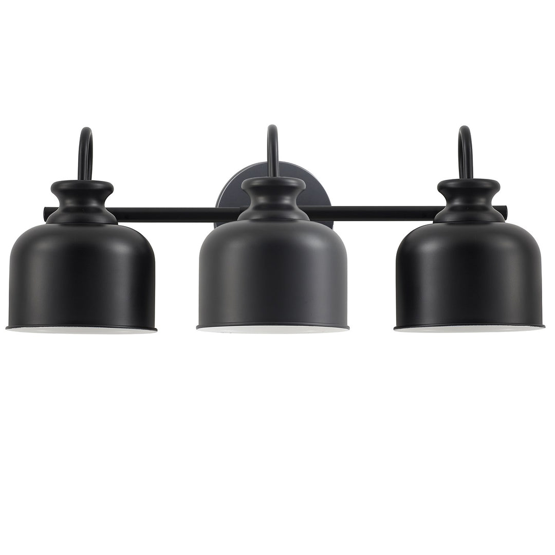 3 Light Vanity In Matte Black by Dainolite