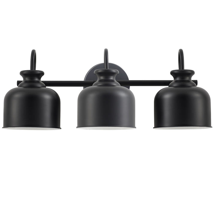 3 Light Vanity In Matte Black by Dainolite