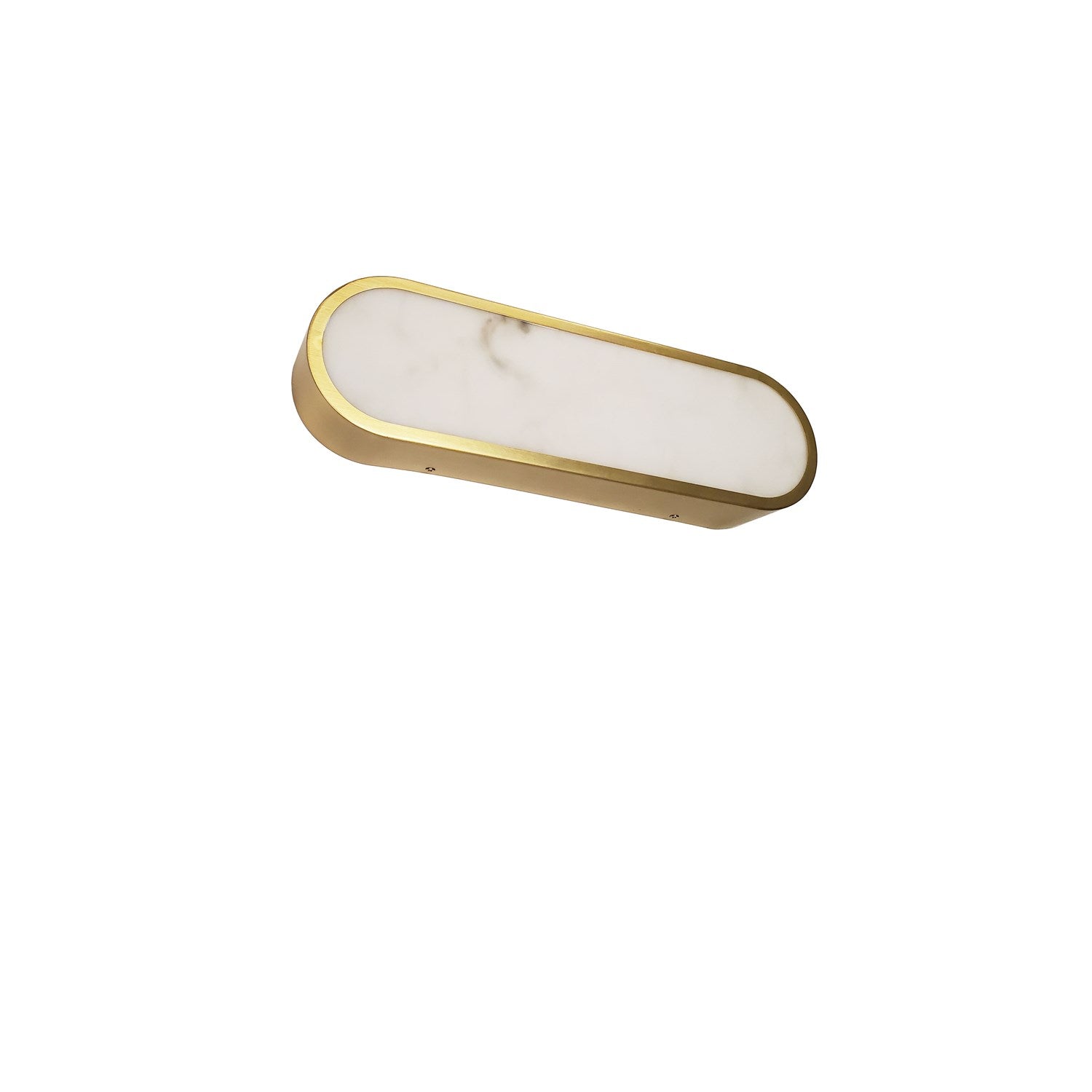 20W Wall Sconce In Aged Brass W/ Alabaster Diffuser by Dainolite