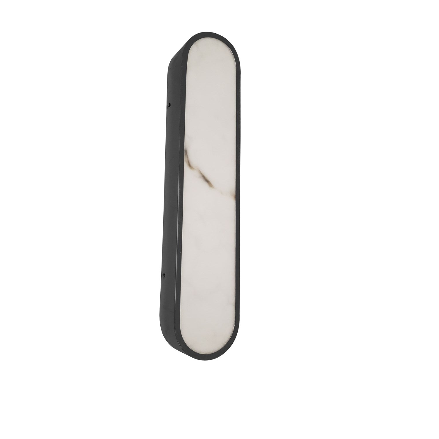 30W Wall Sconce In Matte Black W/ Alabaster Diffuser by Dainolite