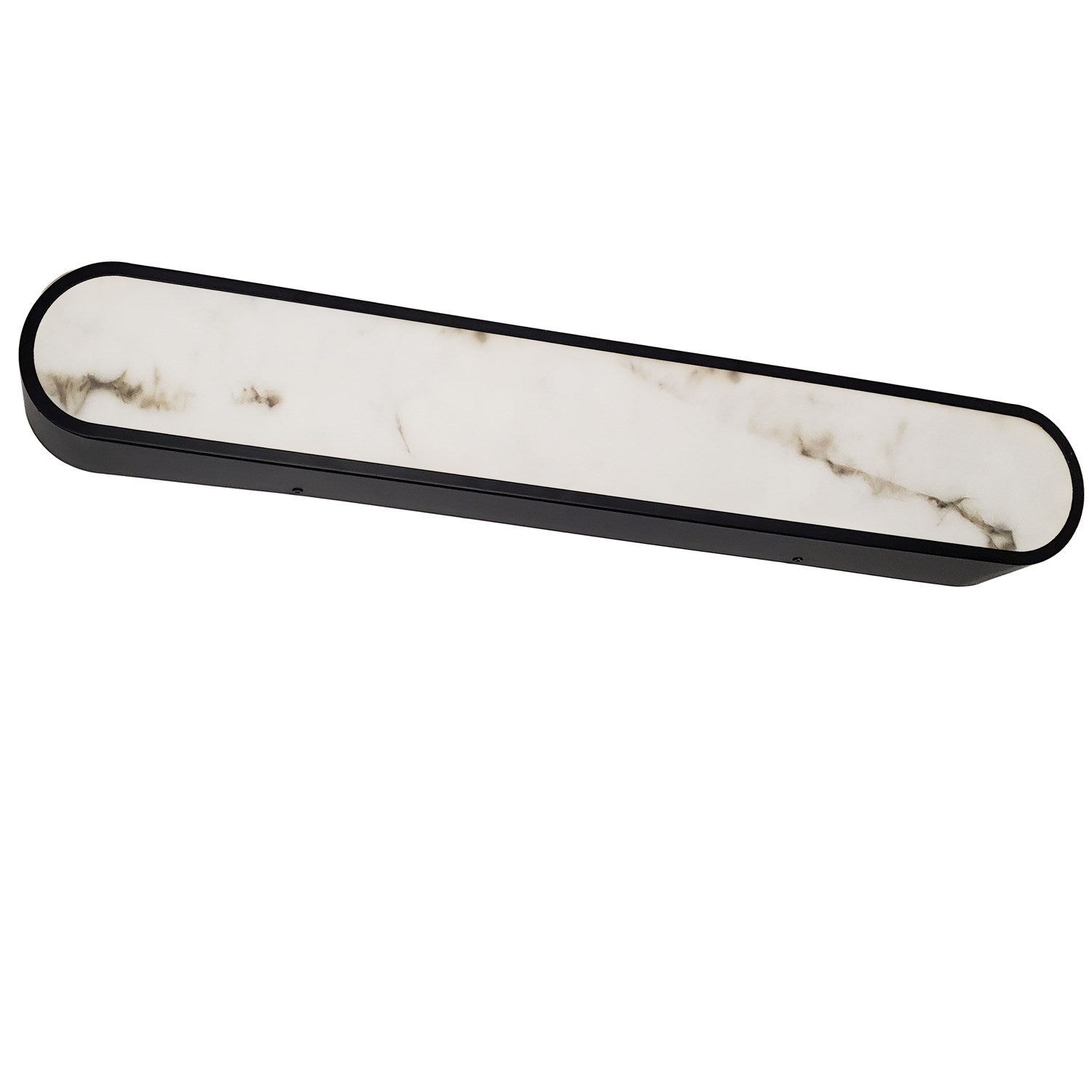 40W Wall Sconce In Matte Black W/ Alabaster Diffuser by Dainolite