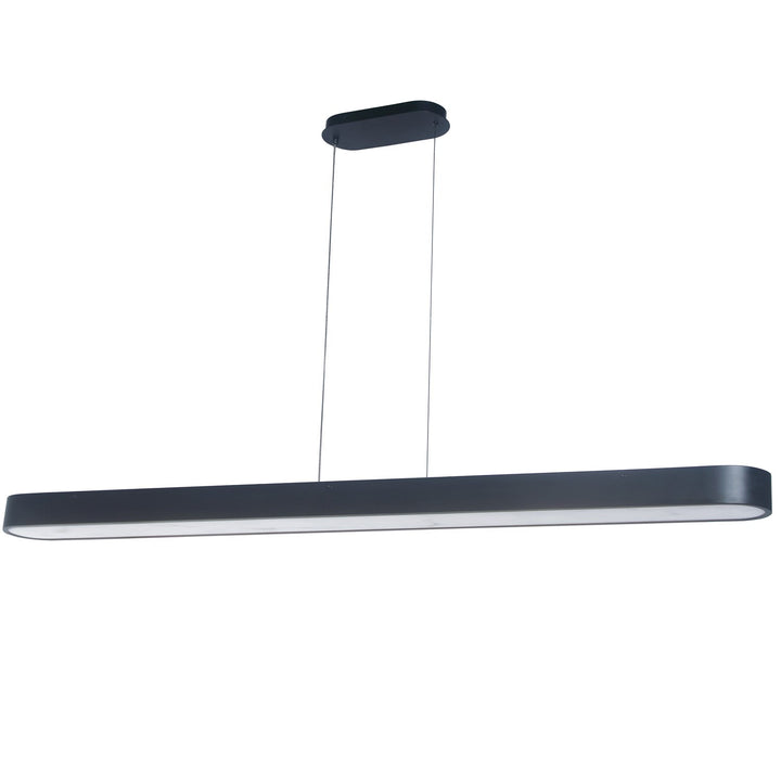 60W Matte Black Horizontal Pendant W/ Faux Alabaster by Dainolite