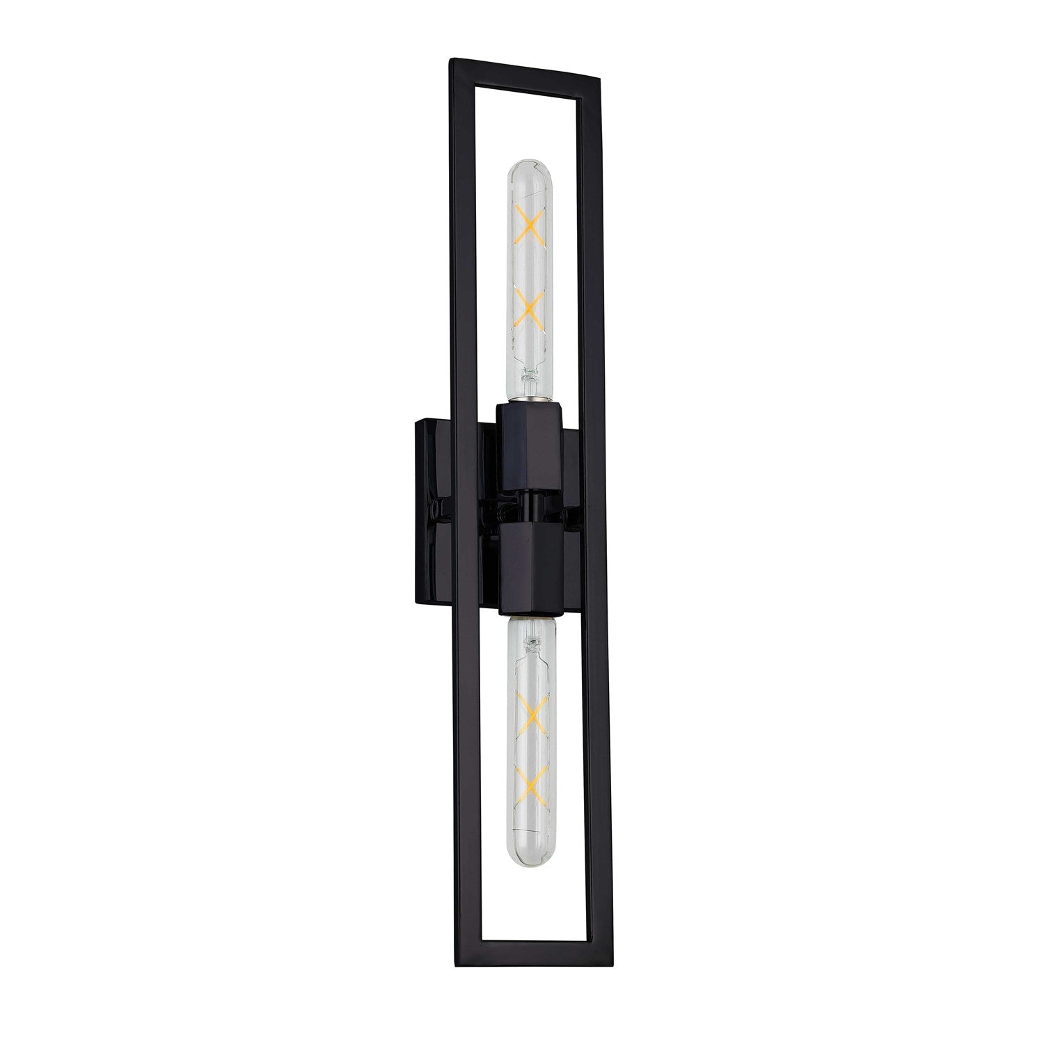 2 Light Incandescent Wall Sconce, Matte Black by Dainolite