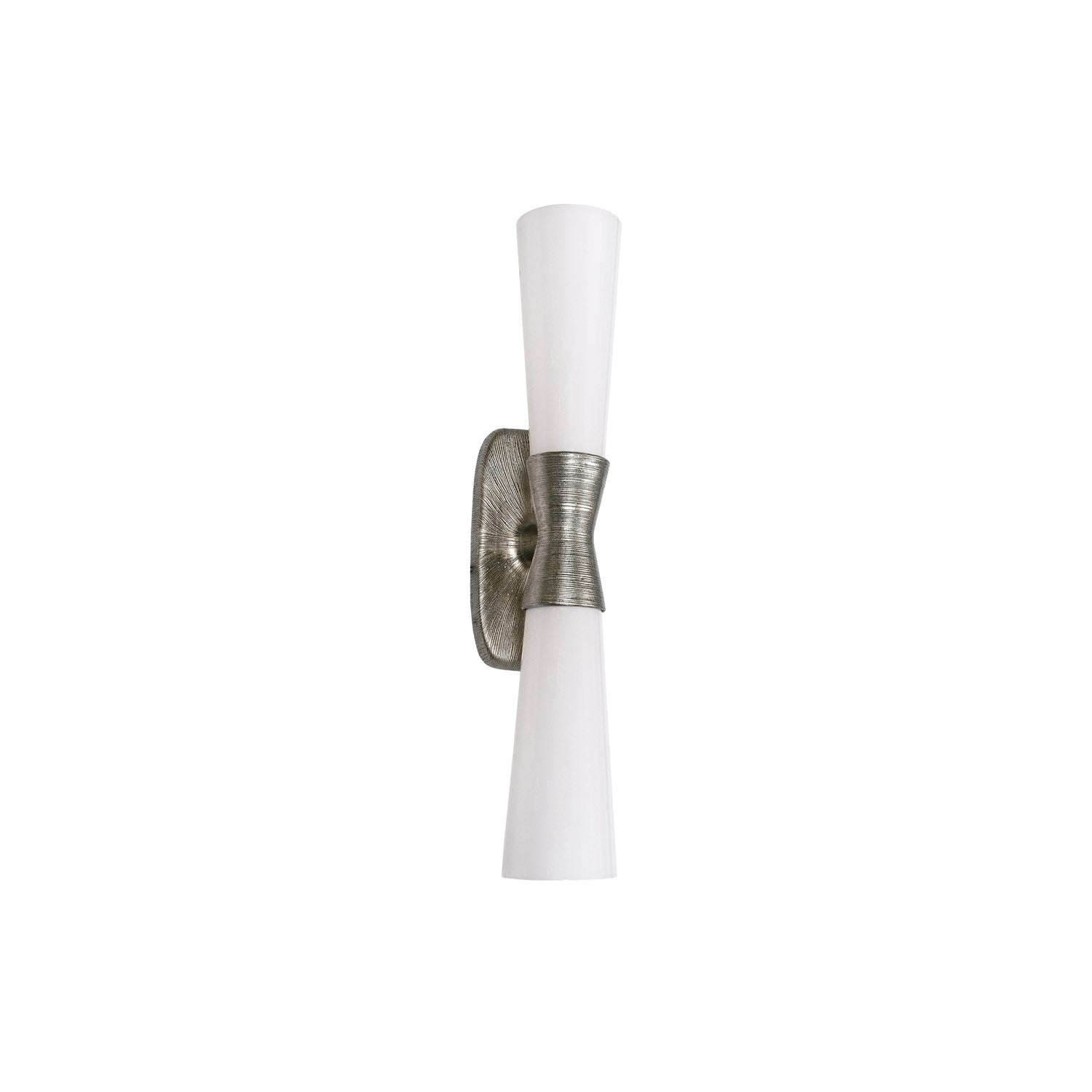 2 Light Wall Sconce In Silver W/ Opal Glass by Dainolite