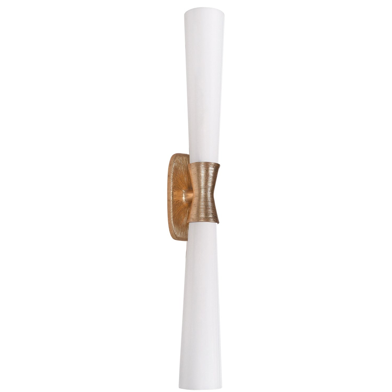 2 Light Wall Sconce In Gold W/ Opal Glass by Dainolite