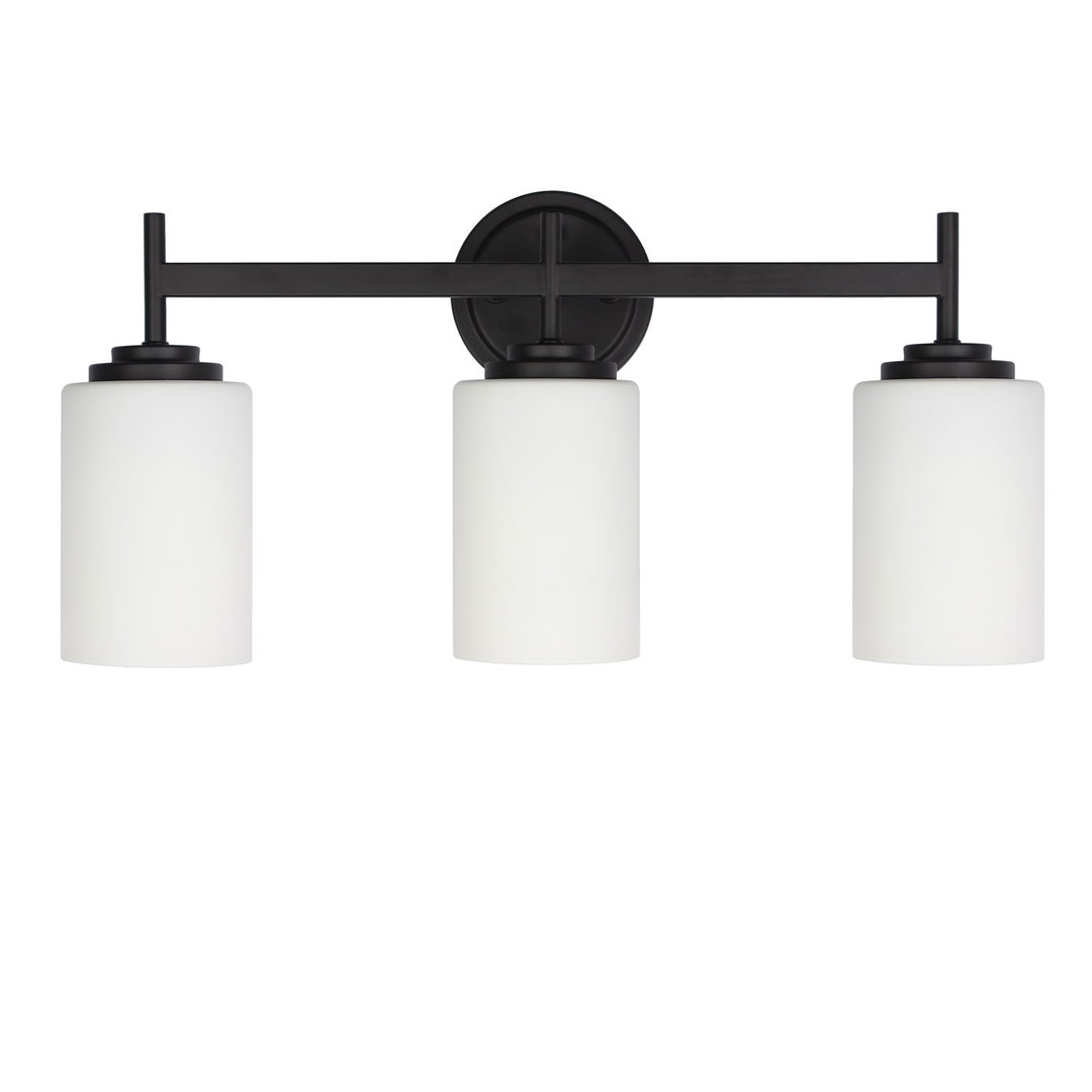 3 Light Vanity In Matte Black by Dainolite