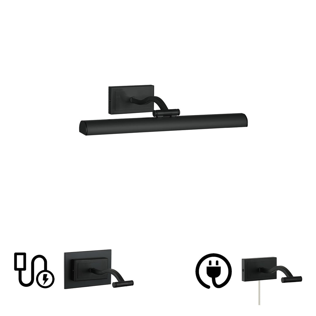 5 Colour Change Temp 20W Matte Black Picture Light by Dainolite