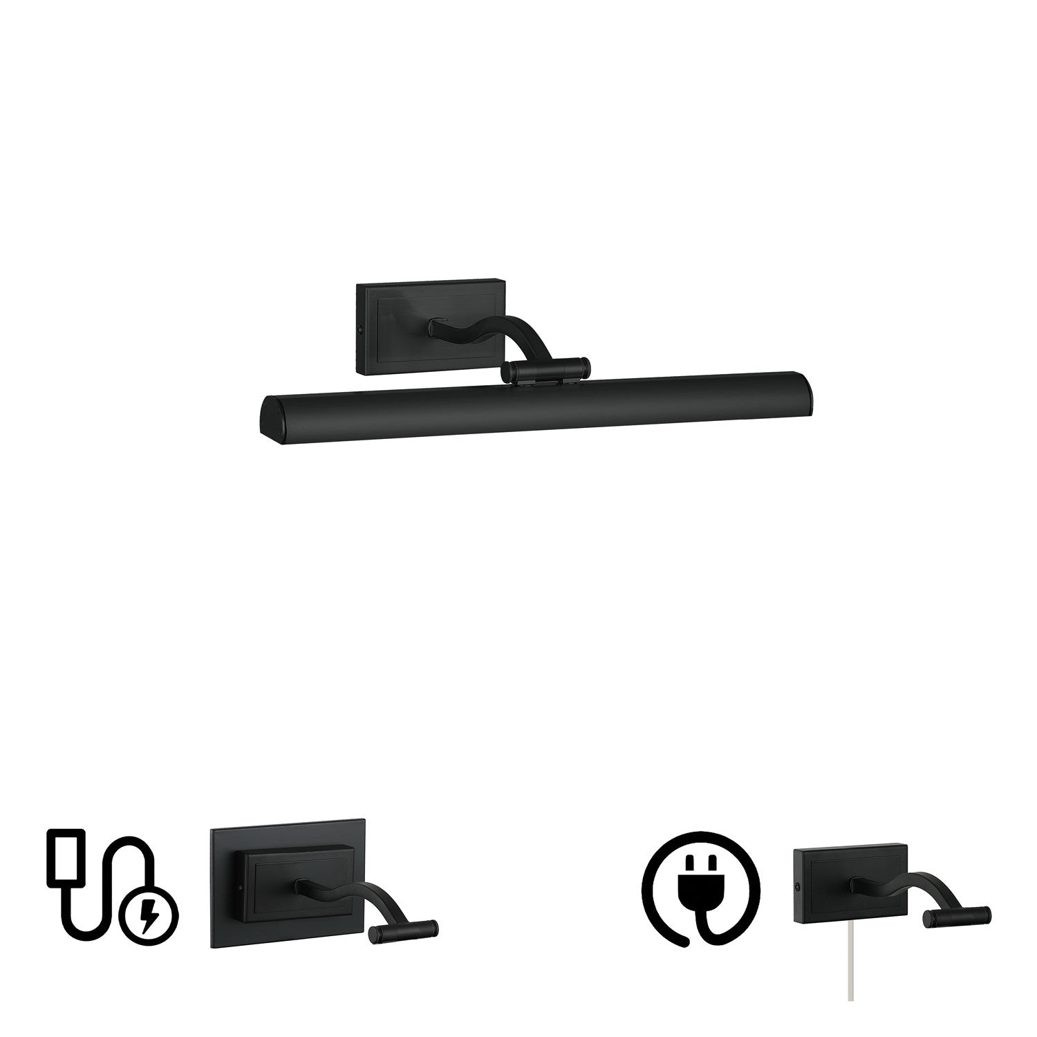 5 Colour Change Temp 20W Matte Black Picture Light by Dainolite