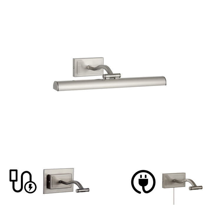 5 Colour Change Temp 20W Satin Chrome Picture Light by Dainolite