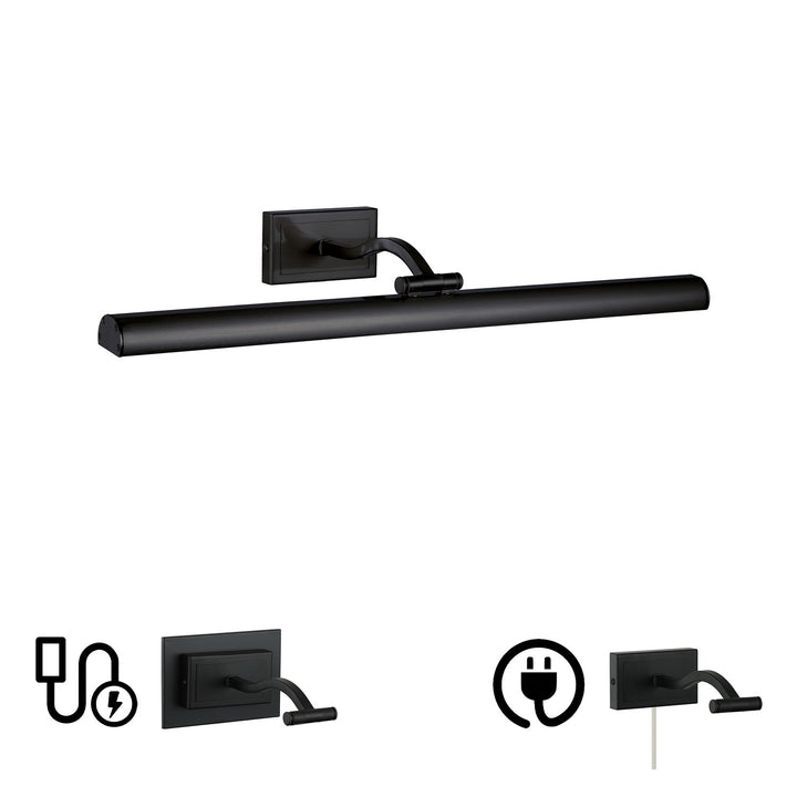 5 Colour Change Temp 30W Matte Black Picture Light by Dainolite