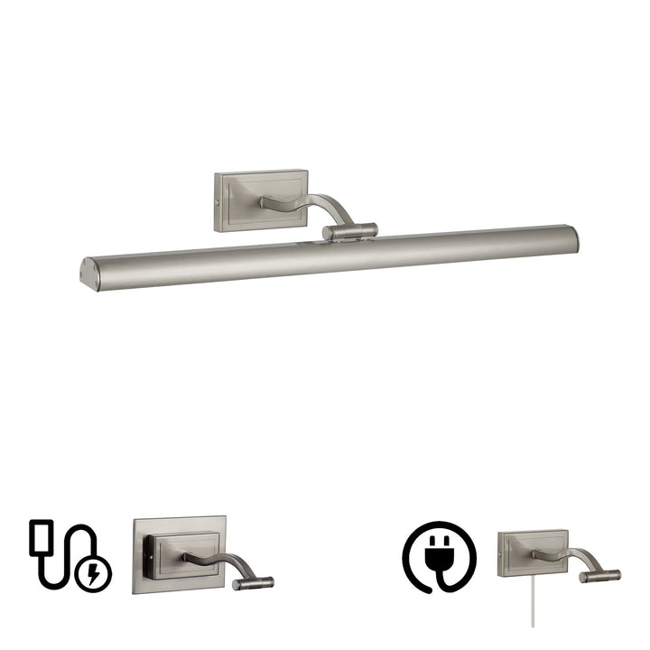 5 Colour Change Temp 30W Satin Chrome Picture Light by Dainolite