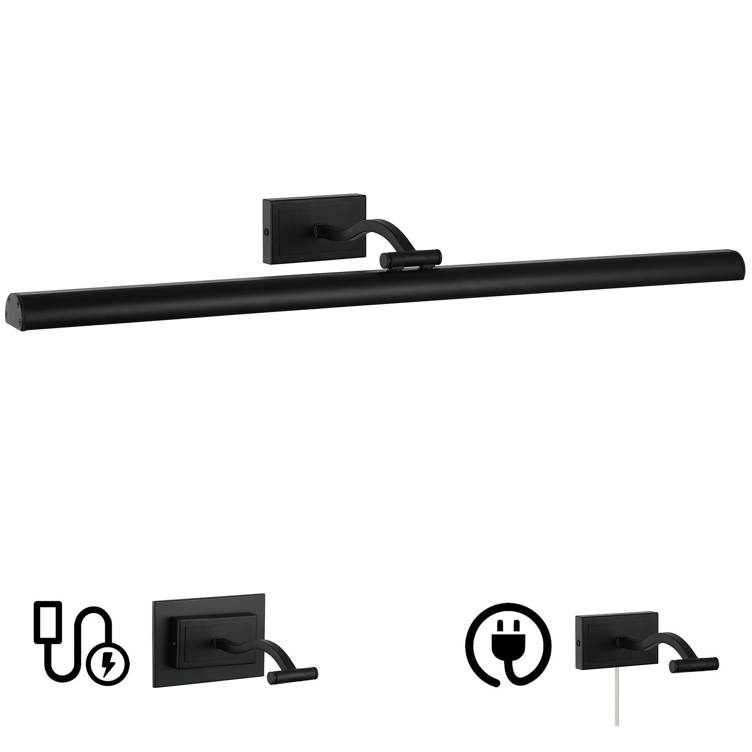 5 Colour Change Temp 40W Matte Black Picture Light by Dainolite