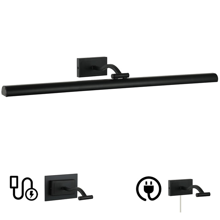 5 Colour Change Temp 40W Matte Black Picture Light by Dainolite