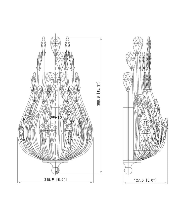 2 Light Wall Sconce