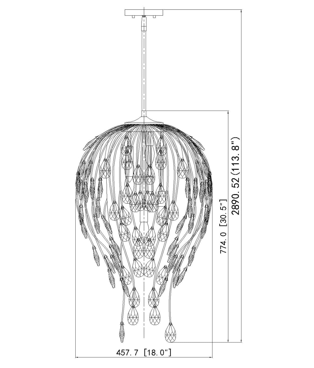 6 Light Pendant