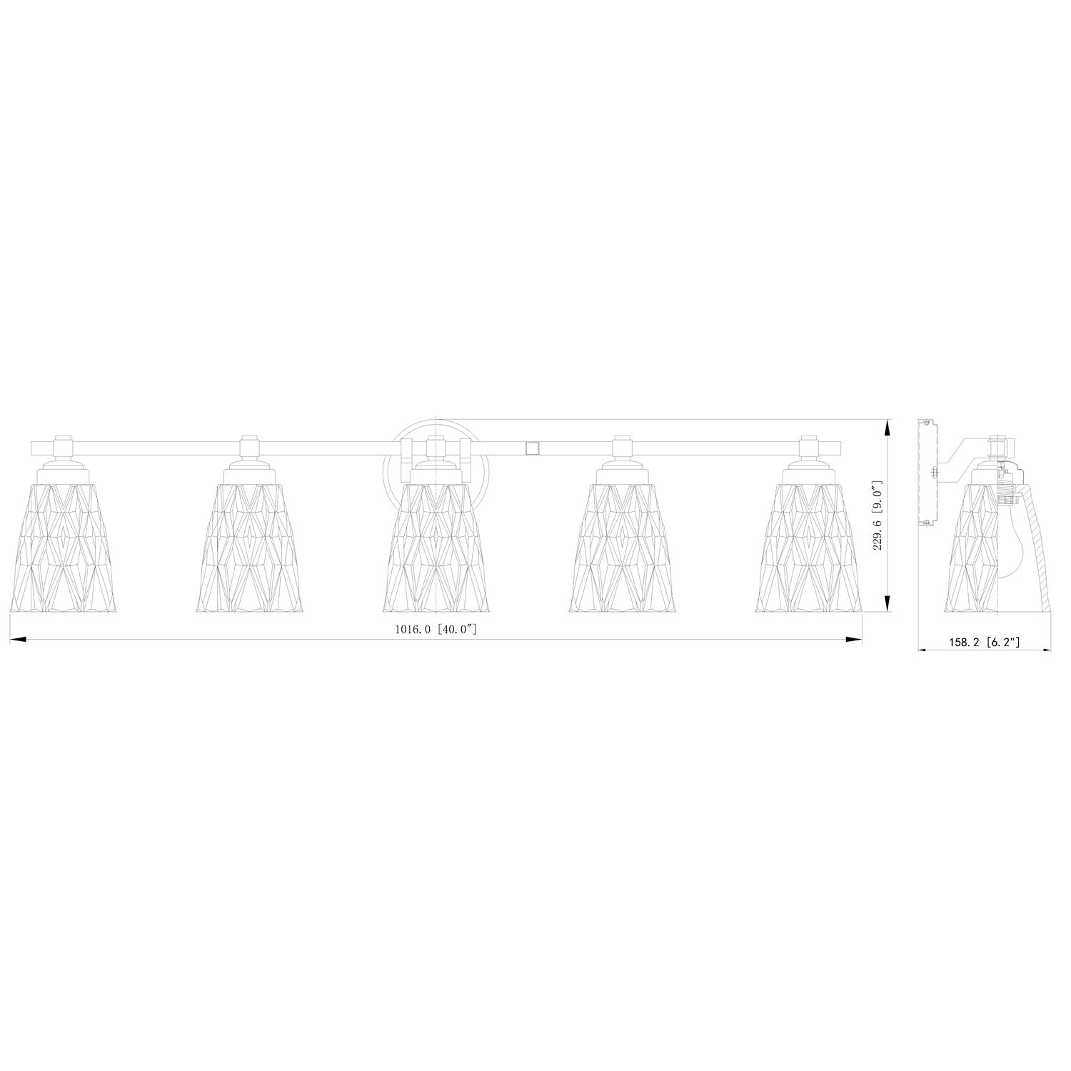 5 Light Vanity