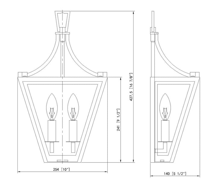 2 Light Wall Sconce