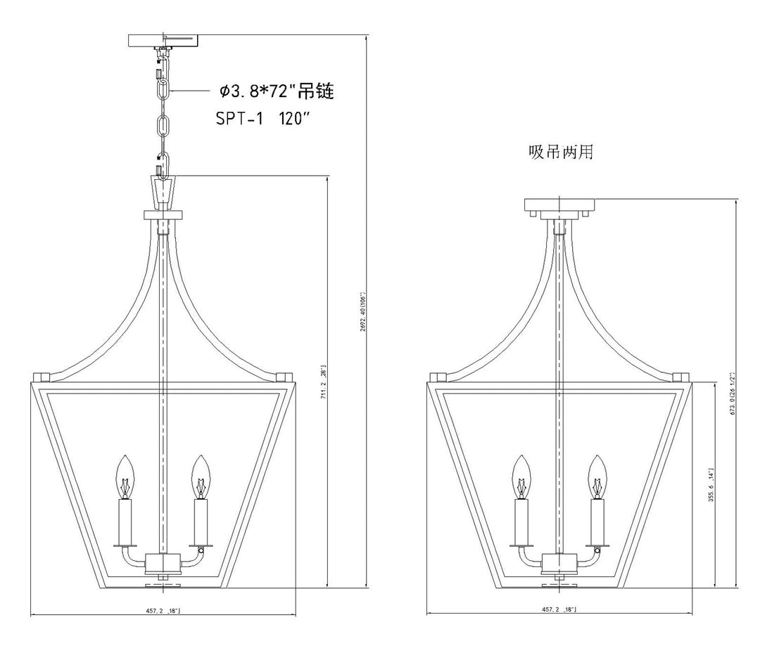 4 Light Chandelier